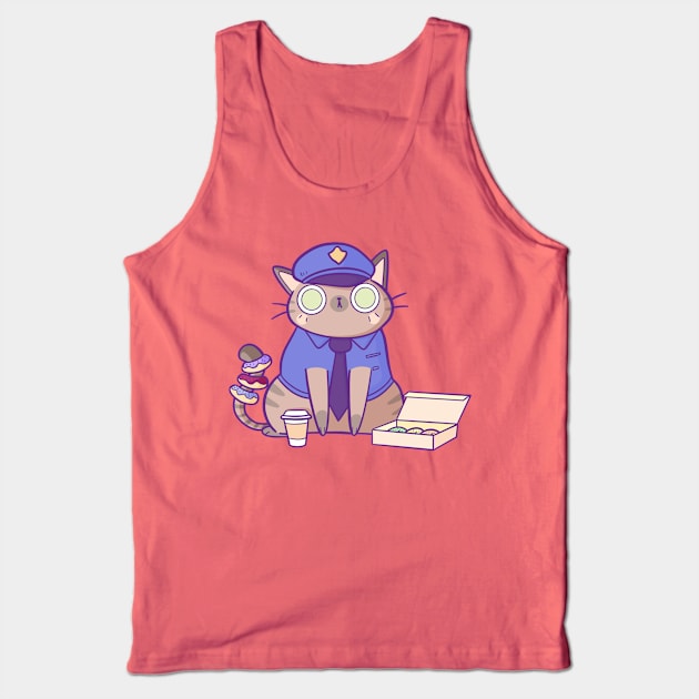 Police Cat Tank Top by TaylorRoss1